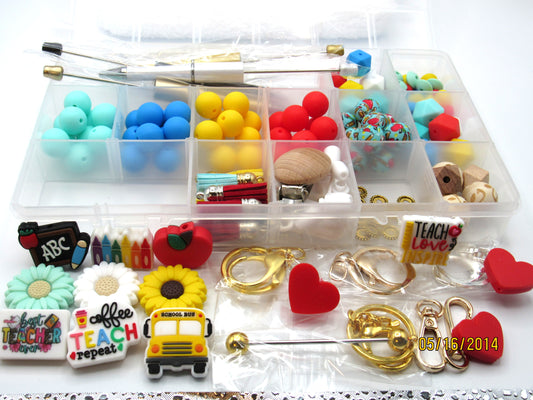 15mm School Teacher Theme Beads in a Box