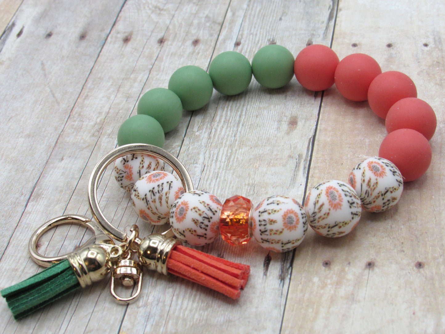 Silicone Key Ring, Key Chain, Moms Gift, Silicone Wristlet, Teacher Gift