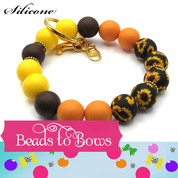 15mm Silicone Key Ring, Key Chain, Moms Gift, Silicone Wristlet, Teacher Gift