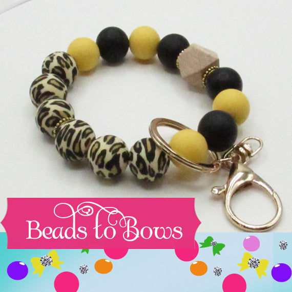 Silicone Key Ring, Key Chain, Moms Gift, Silicone Wristlet, Teacher Gift