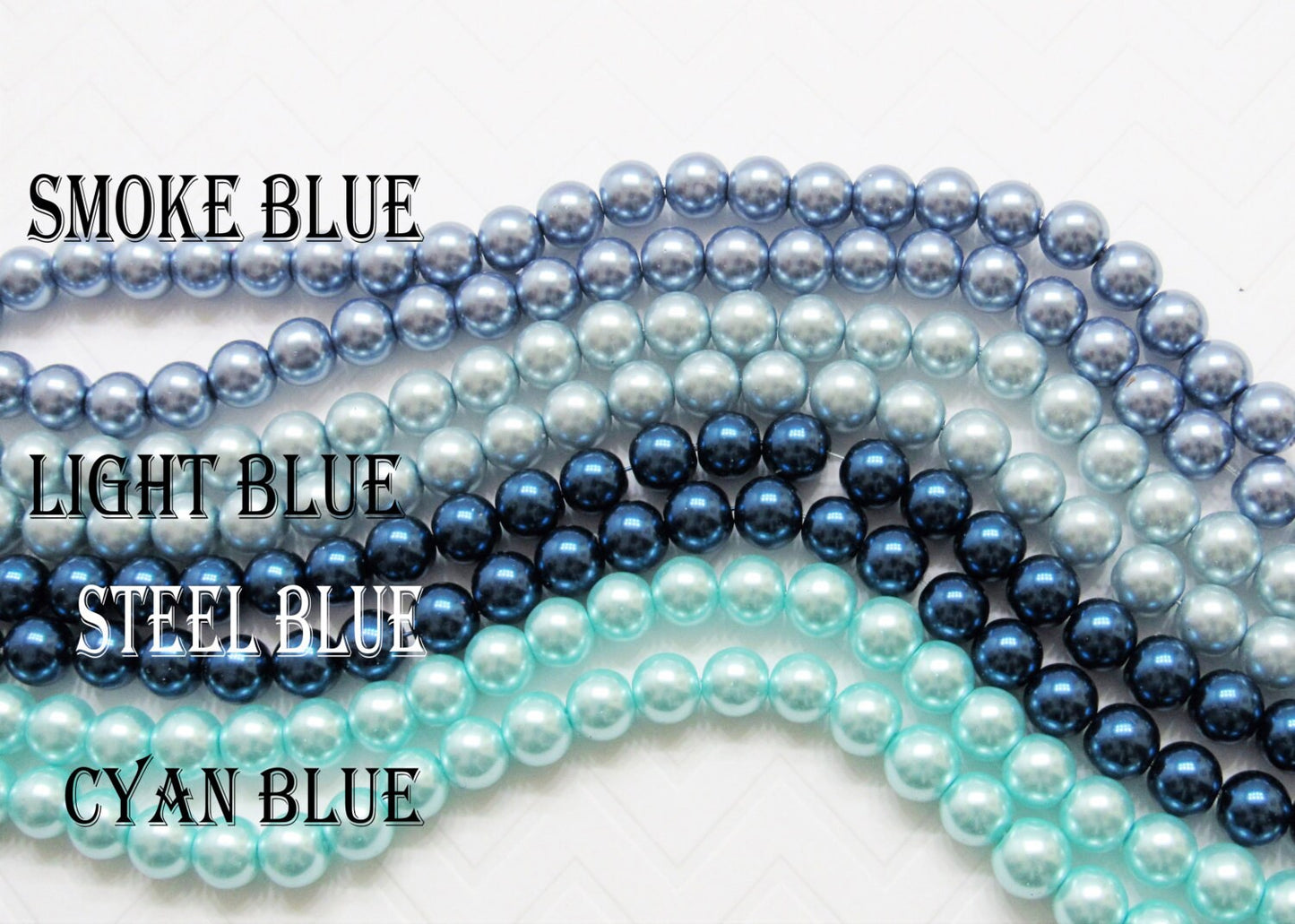 10mm Bubblegum Pearls, Smoke Blue, Light Blue, Steel Blue, Cyan, Gumball Pearl Beads, Chunky Bead Supply, Jewelry Supply