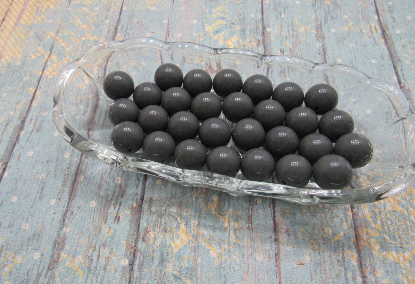 20mm Grey Chunky Bubblegum Beads, Acrylic Beads, Gumball Beads, Chunky Beads, Chunky Necklace Supply Beads,  Bubblegum Jewelry Supply