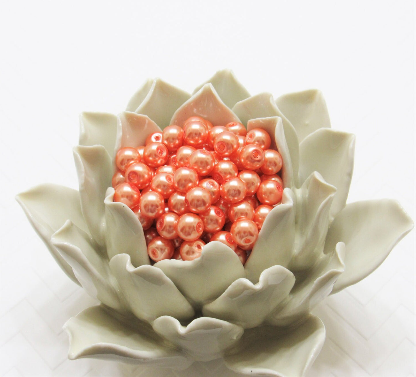 10mm Glass Coral Bubblegum Pearls, Gumball Pearl Beads, Bubblegum Pearls, Chunky pearls, Gumball Pearls, 10mm Bubblegum Necklace Pearl