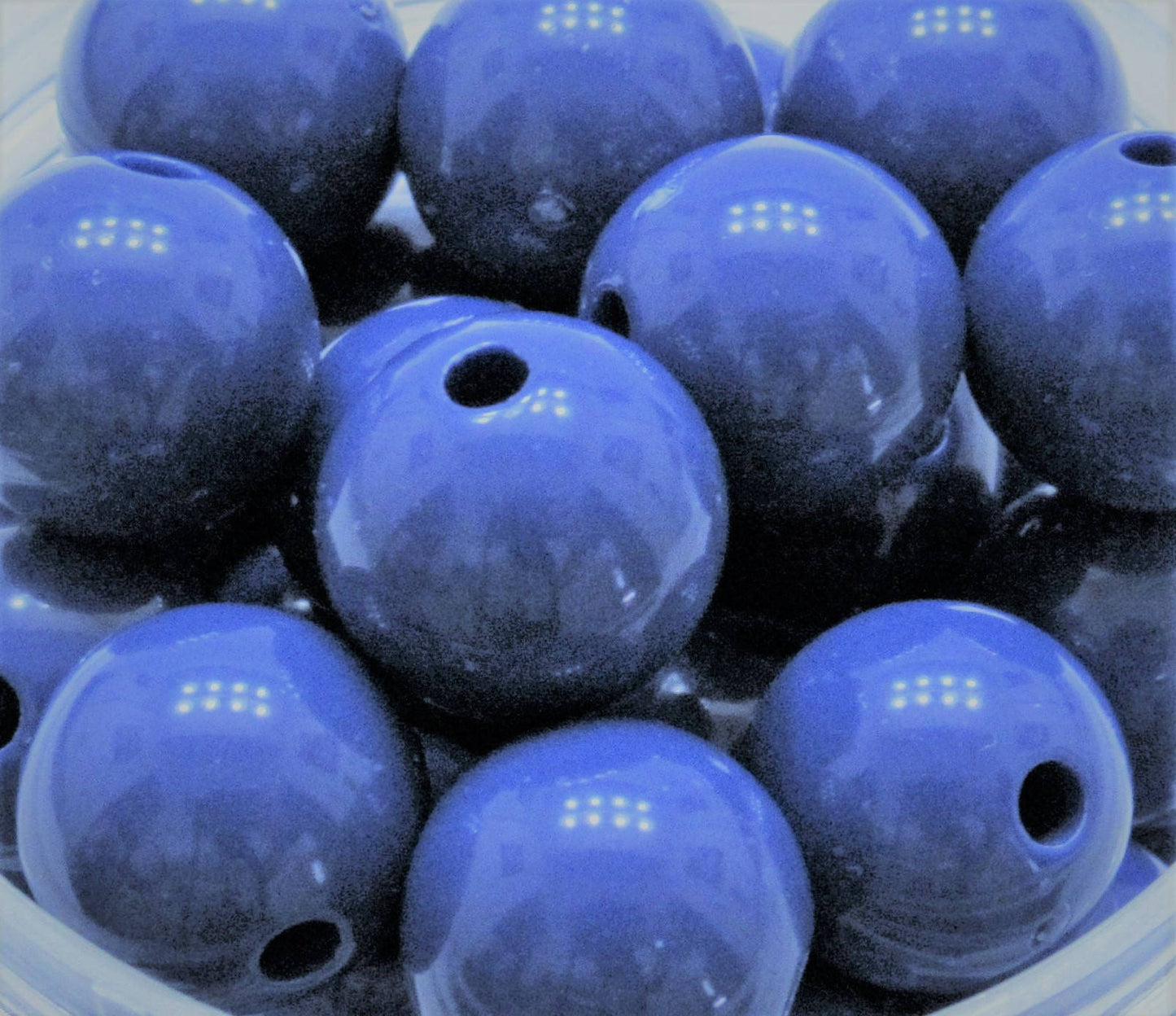 NEW 14mm Royal Blue Bubblegum Beads, Chunky Bright Colored Beads, Chunky Necklace Supply Bead, Gumball Bead, DIY Bead Supply, Bubblegum Bead