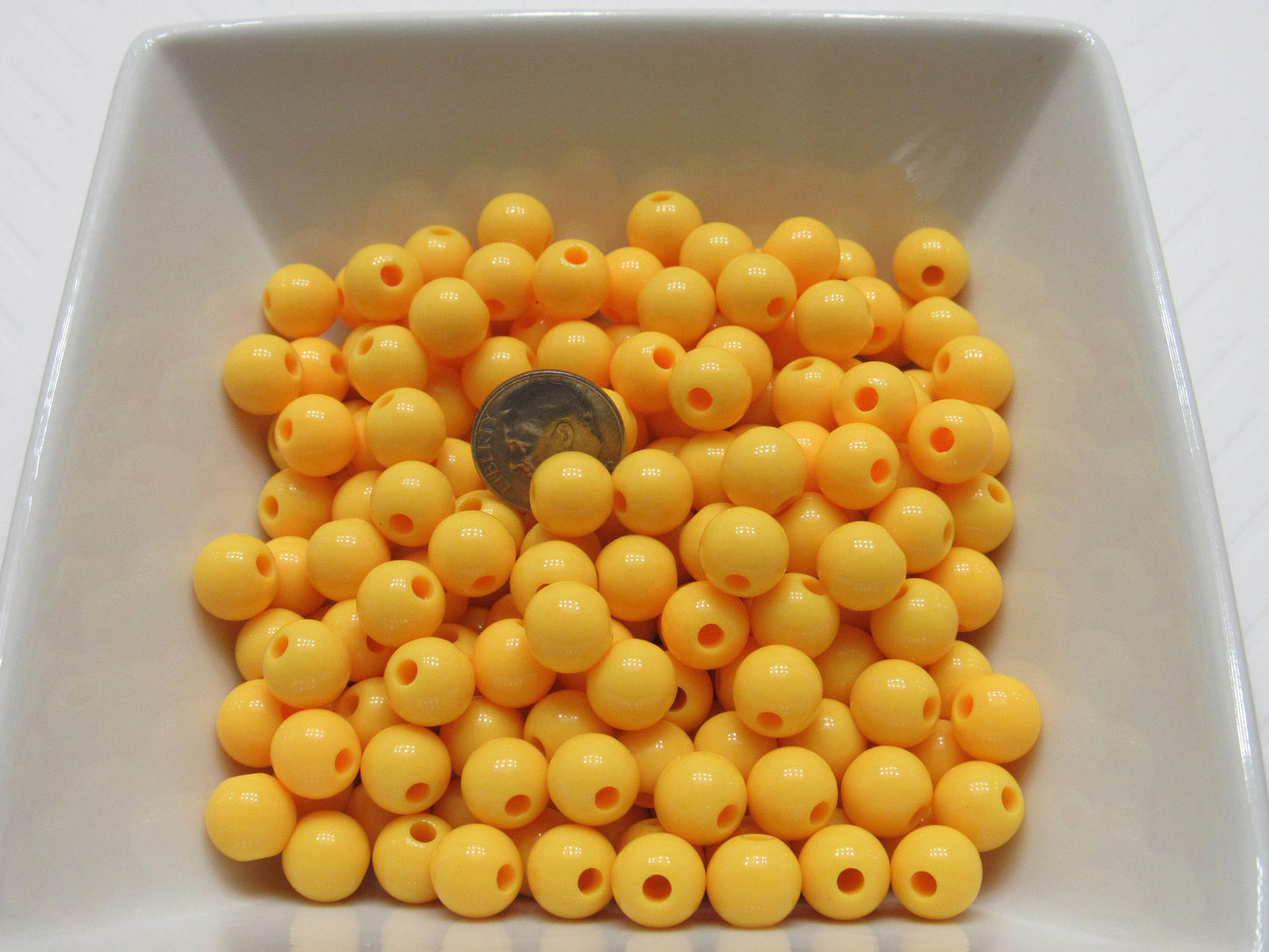 10mm Yellow Bubblegum Beads, Round Bubblegum Beads, Chunky Acrylic Beads, Gum Ball Beads, Fairy Kei Beads, Chunky Necklace Supply Beads