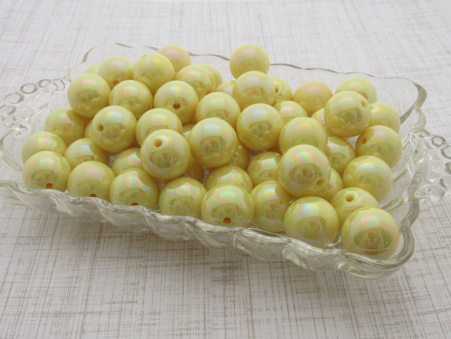 10Ct. 20mm AB Biscue Bubblegum Beads, Rainbow Beads, Bubblegum Beads, Chunky Rainbow Beads, Gumball Beads, Chunky Necklace Supply