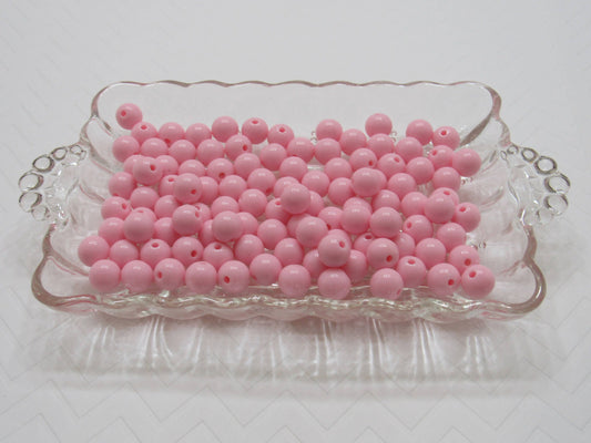 50 Pearl Pink 12mm Bubblegum Beads, Chunky Bubblegum Beads, Chunky Necklace Supply Bead, Gumball Beads, Bubblegum Beads, DIY Bead Supply