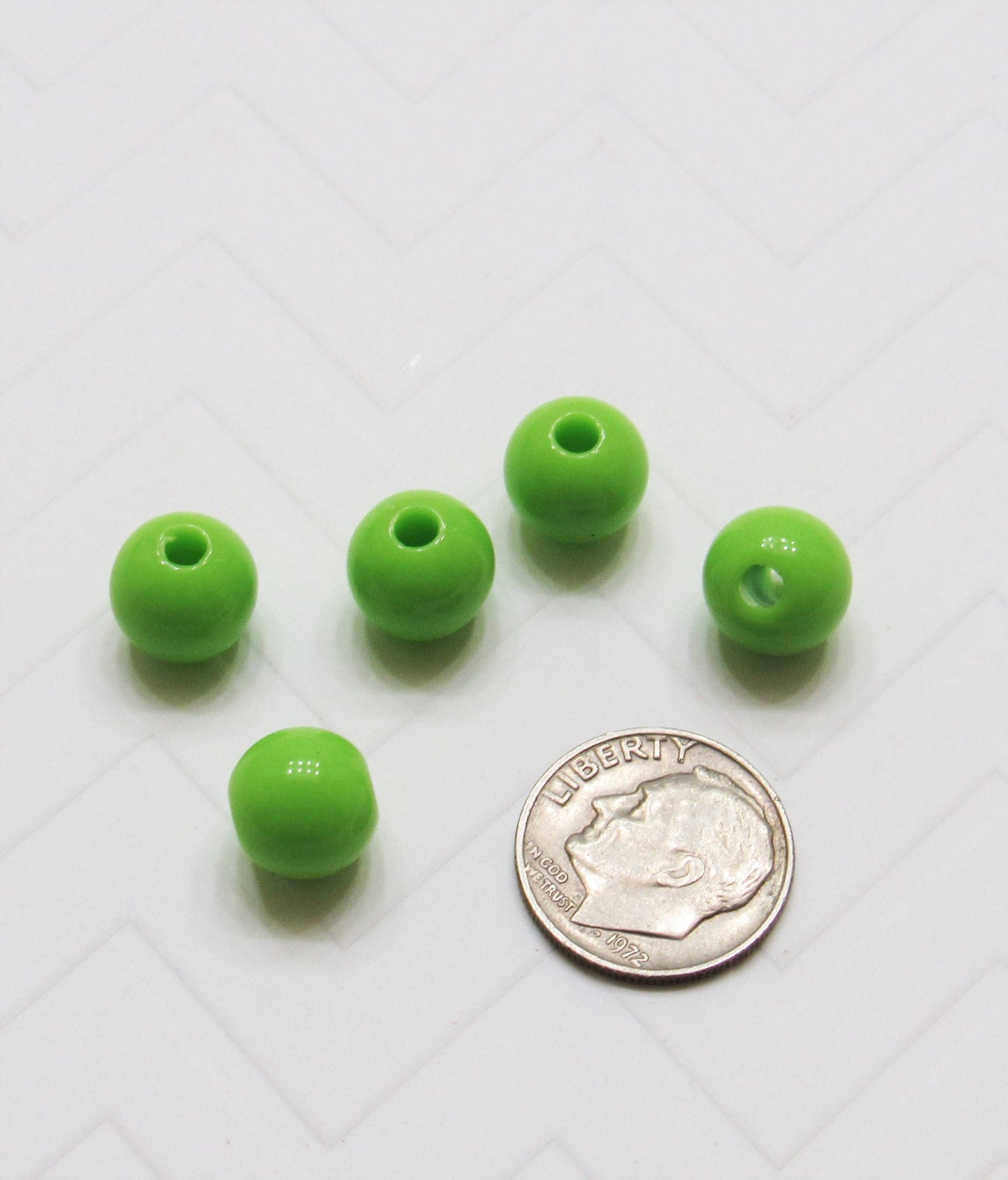 10mm Lime Bubblegum Beads, Round Bubblegum Beads, Chunky Acrylic Beads, Gum Ball Beads, Fairy Kei Beads, Chunky Necklace Supply Beads
