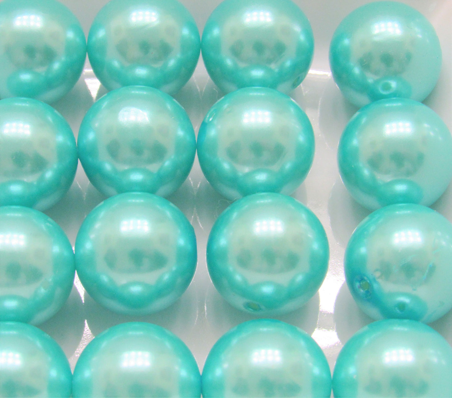 20mm Aqua Pearl Beads, Chunky Pearl Beads, Bubblegum Pearl Bead, Chunky Beads, Faux Pearl Beads, Gumball Pearl Beads, Supply Beads