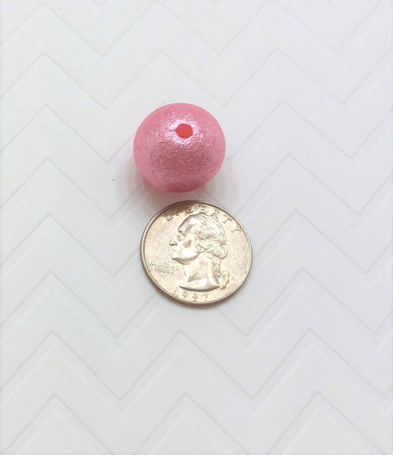 20mm Pink Wrinkled Bubblegum Pearl Beads, Chunky Gumball Beads, Round Wrinkled Pearls, Acrylic Beads, Chunky Necklace Supply Bead,