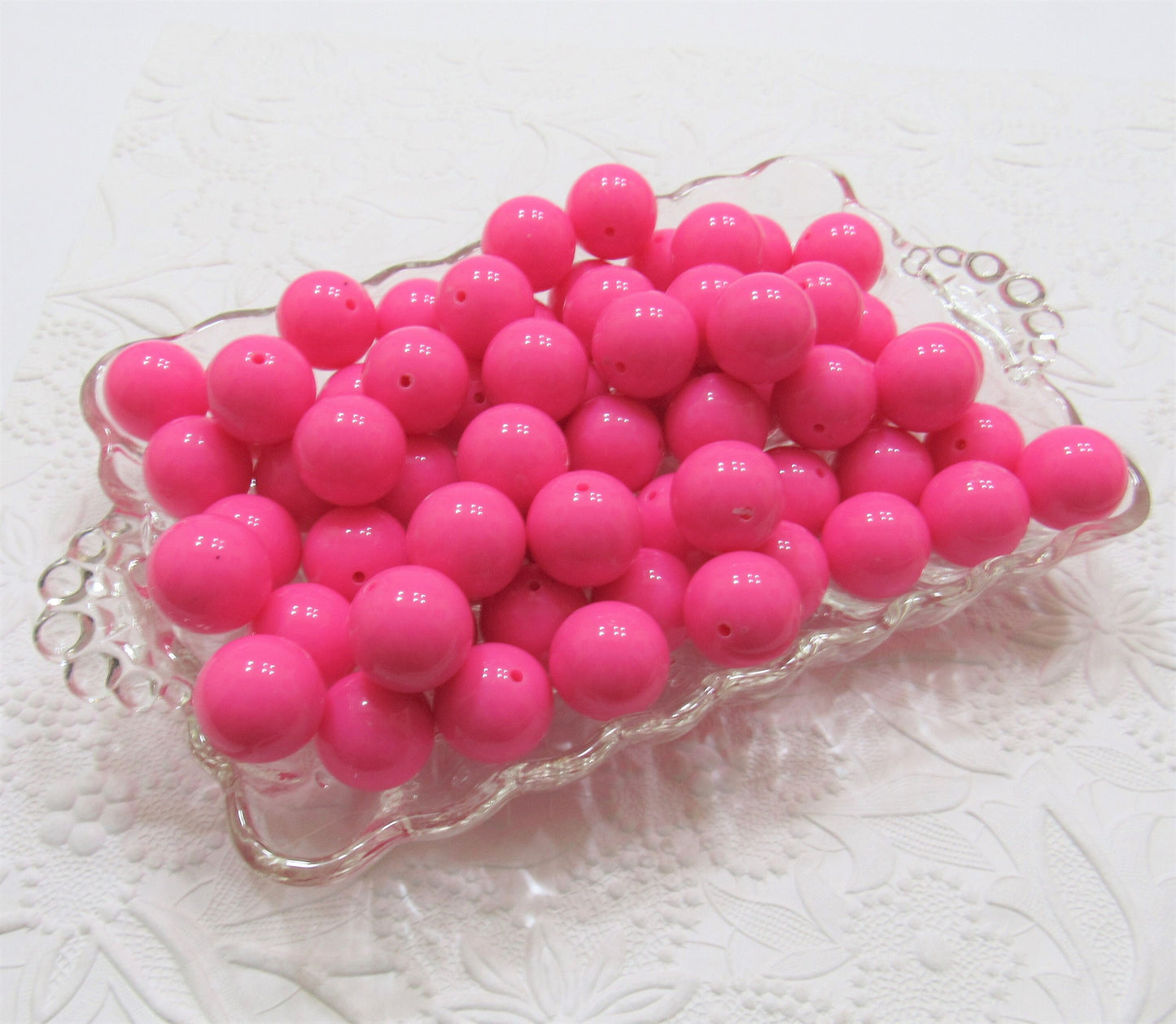 20mm Light Hot Pink Bubblegum beads, Chunky Acrylic beads, Gumball beads, Chunky Bubblegum Beads, Chunky Necklace Supply, Gum Ball Beads