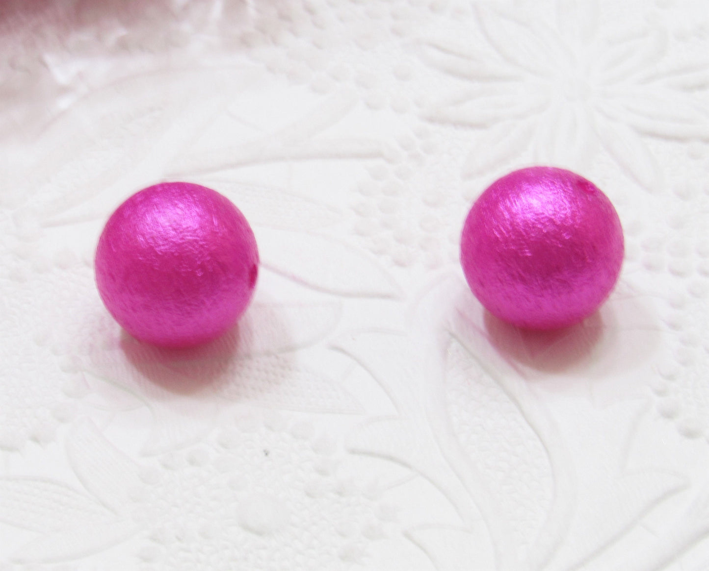 12mm Magenta Wrinkled Bubblegum Pearl Beads, Chunky Gumball Beads, Round Wrinkled Pearls, Acrylic Beads, Chunky Necklace Supply Bead,