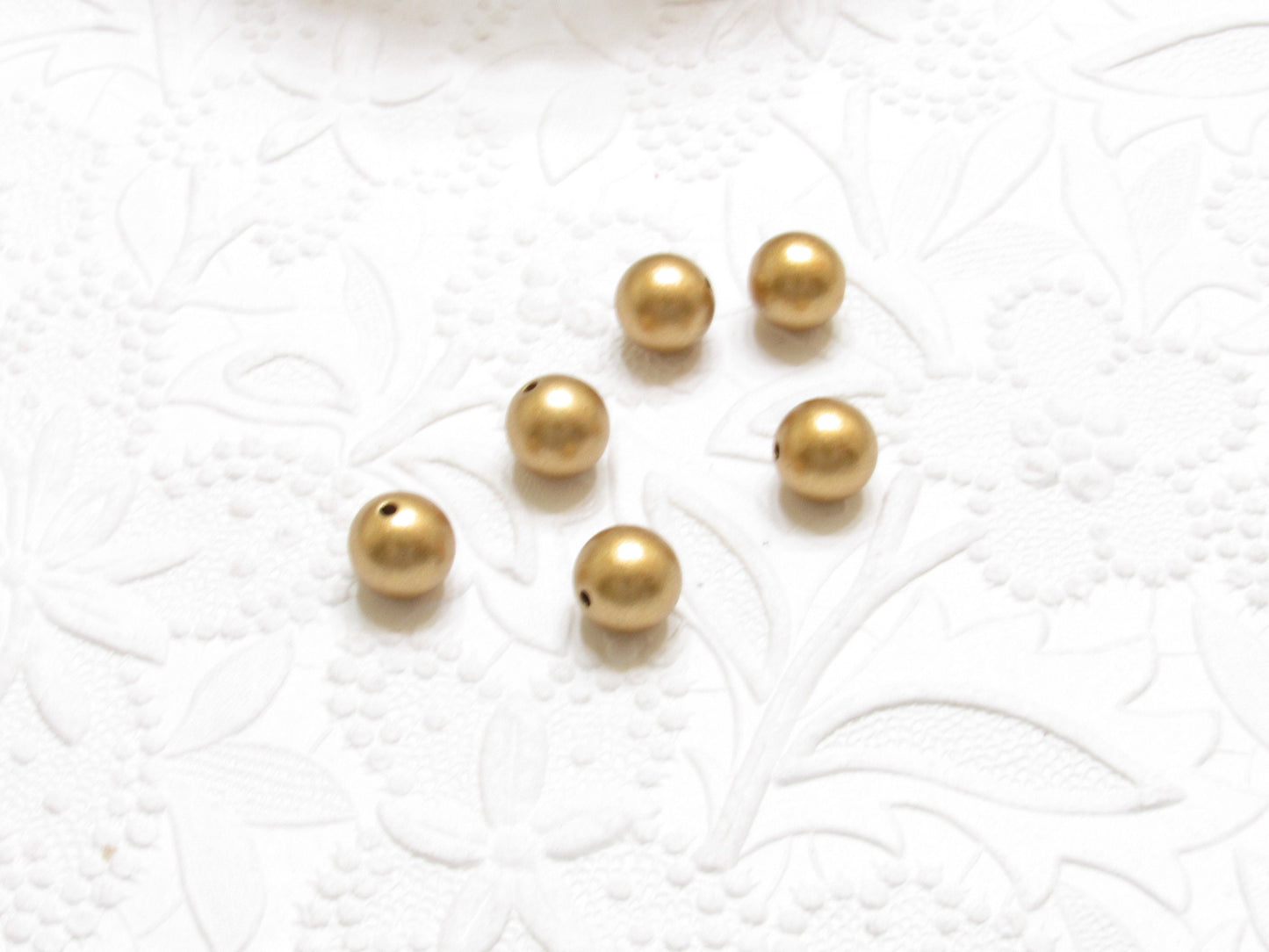 12mm Matte Gold Bubblegum Pearl Beads, Gumball Beads, Pearl Beads, Bubblegum Pearls, Beading Supply, Jewelry Supply