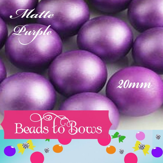 NEW 20mm Matte Purple Pearls, Bubblegum Beads, Chunky Gumball Beads, Matte Pearls, Acrylic Beads, Chunky Pearl Be