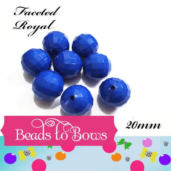 NEW 20mm Faceted Royal Disco Bubblegum Beads, Chunky Gumball Beads, Chunky Round Acrylic Beads, Chunky Bead Supply, Bubblegum Beadss