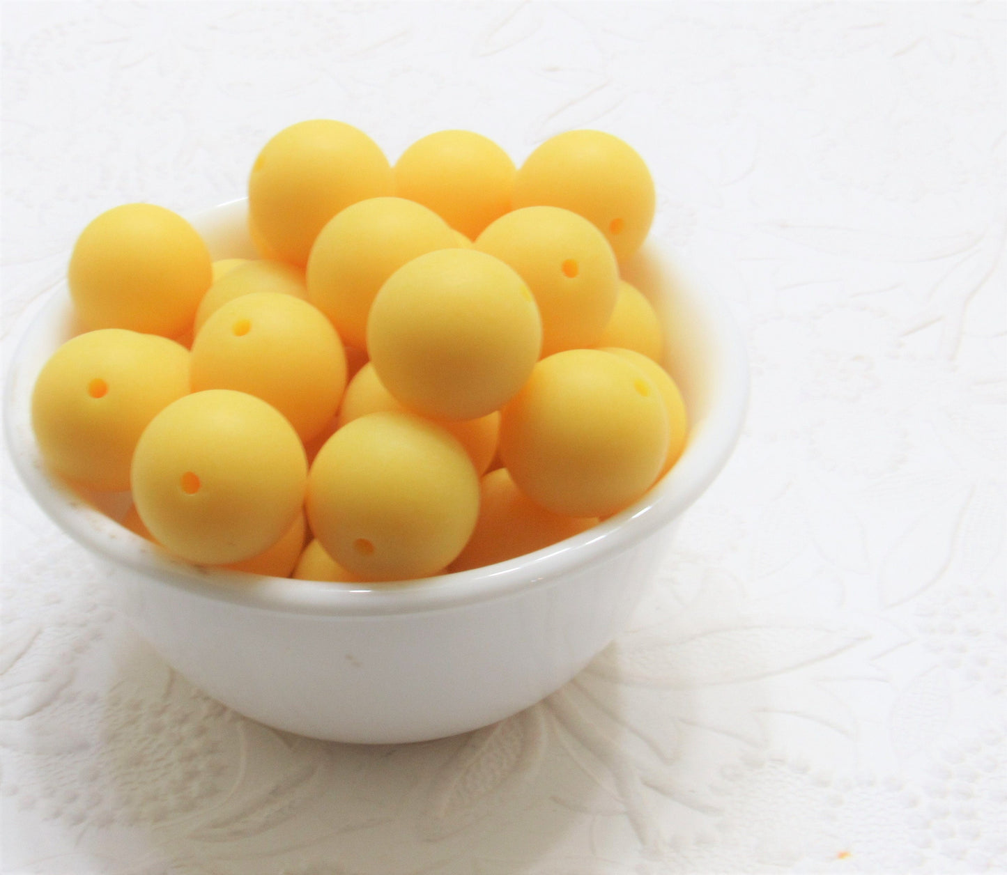 New 20mm Matte Satin Maize Bubblegum Beads, Gumball Beads, Round Beads, Bubblegum Satin Finish, Beading Supply, Dull Finish