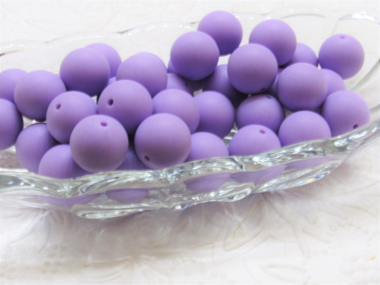 New 20mm Matte Satin Lavander Bubblegum Beads, Gumball Beads, Round Beads, Bubblegum Satin Finish, Beading Supply