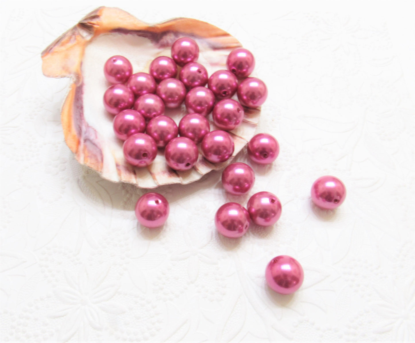 20mm Mauve Pearls, Bubblegum Pearls, Gumball Pearls, Round Acrylic Pearls, Chunky Necklace Bead Supply,