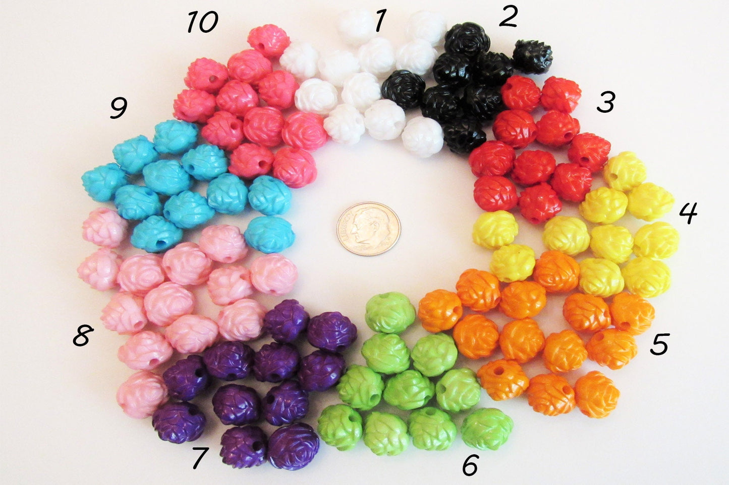 25 ct. Assorted 13mm Rose Bubblegum Beads, Bubblegum Acrylic Rose Bead, Chunky Bead, Rose Flower Bead, Chunky Necklace Supply Bead
