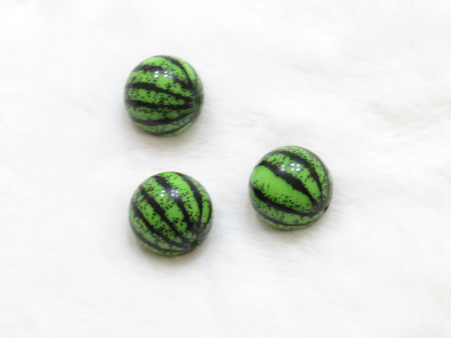 NEW 20mm Green Watermelon Bubblegum Beads, Chunky Beads, Round Acrylic Beads, Bubblegum Bead, Watermelon Bubblegum Beadss.