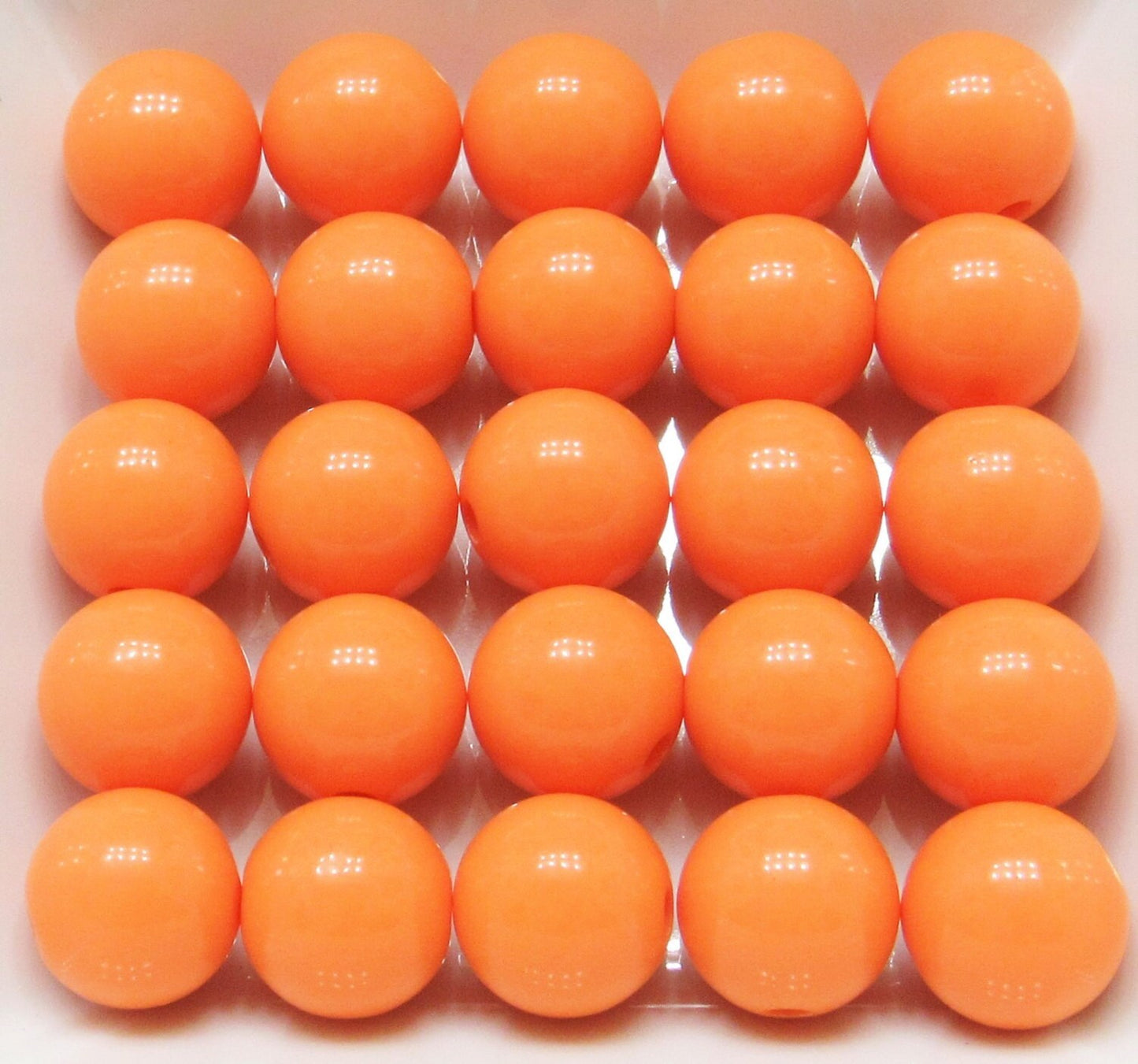 10ct Chunky 16mm Beads Solid Orange Bubblegum Bead, Chunky Gumball Bead, Chunky Necklace Bead Supply, Acrylic Bead