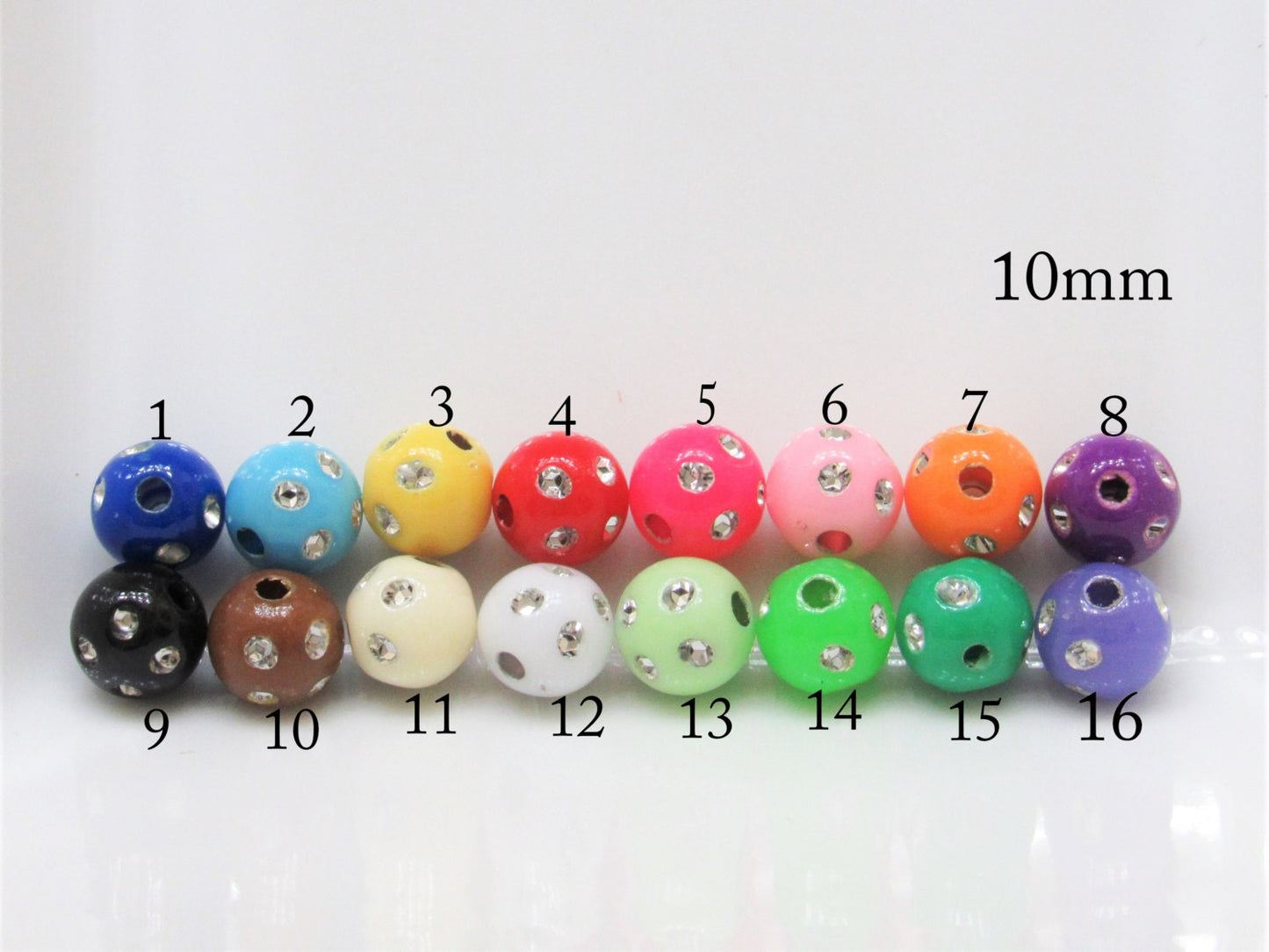 Assorted 10mm Rhinestone Look Bling Bead, You Choose Color, Bubblegum Bling Beads, Beading Supplys, Gumball Beads, Bubblegum Gumballs