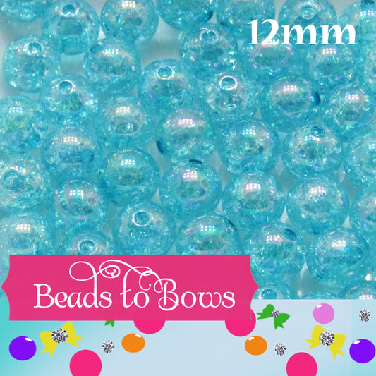 12mm Yellow Crackle Acrylic Bubblegum Beads -50- Pack 3.99
