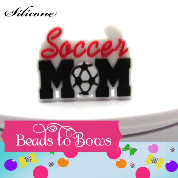 Soccer Mom Silicone Focal Bead, Teething Bead, Pacifier bead, Key Chain Ornament (Copy)