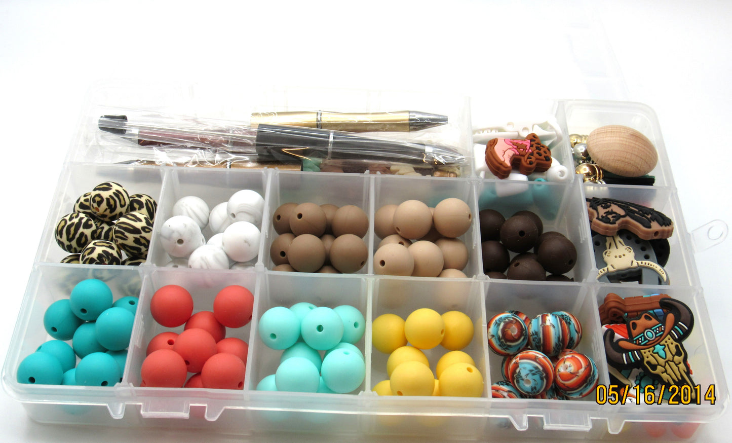 15mm Silicone South Western Theme Bead Mix in a Box  Sale 14.89