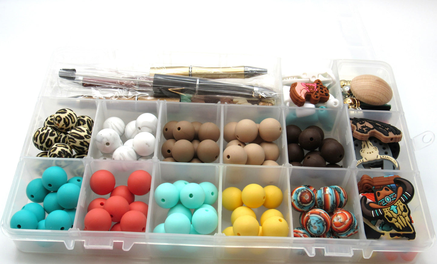 15mm Silicone South Western Theme Bead Mix in a Box  Sale 14.89