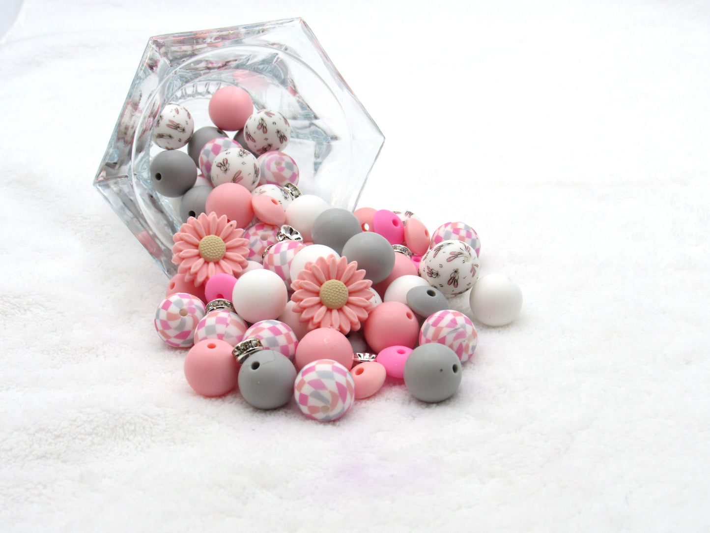 15mm Ballet Shoes Silicone Bead Mix, Beads For Teething necklaces Wristlet, Key Chains Beaded Pens