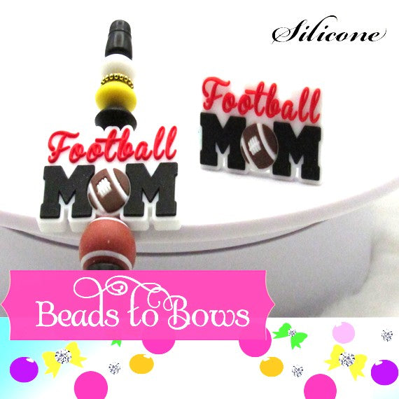 Football Mom Silicone Focal Bead, Teething Bead, Pacifier bead, Key Chain Ornament (Copy) (Copy) (Copy)