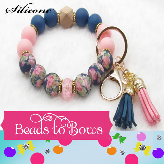 Silicone Key Ring, Key Chain, Moms Gift, Silicone Wristlet, Teacher Gift