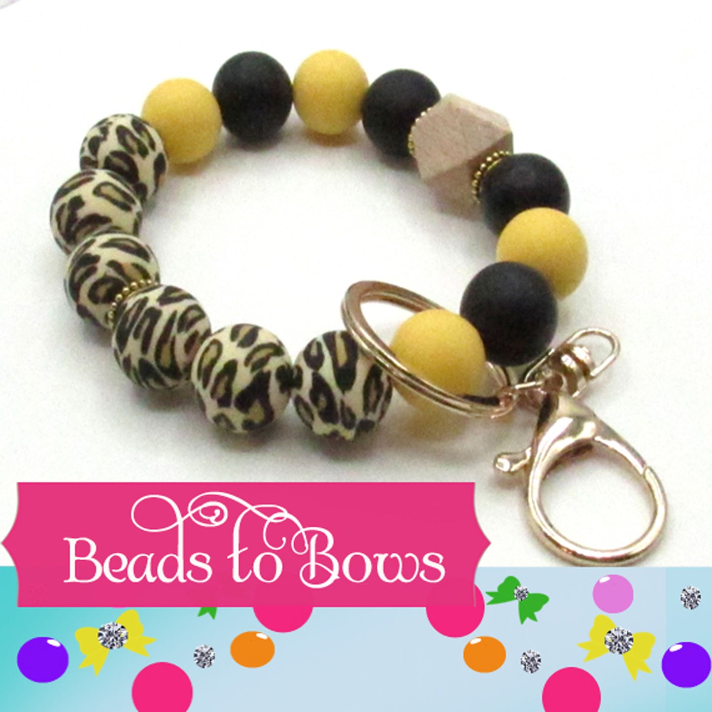 Silicone Key Ring, Key Chain, Moms Gift, Silicone Wristlet, Teacher Gift