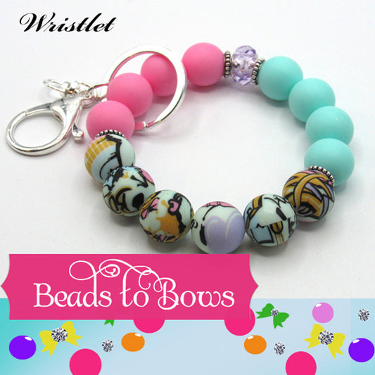 Silicone Key Ring, Key Chain, Moms Gift, Silicone Wristlet, Teacher Gift