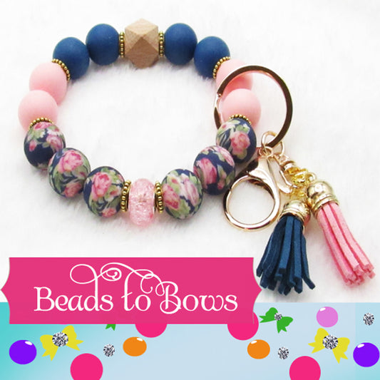 Silicone Key Ring, Key Chain, Moms Gift, Silicone Wristlet, Teacher Gift