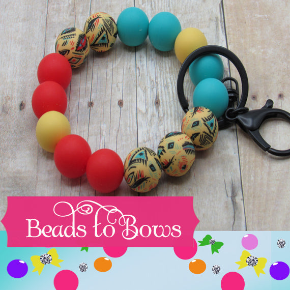 Silicone Key Ring, Key Chain, Moms Gift, Silicone Wristlet, Teacher Gift