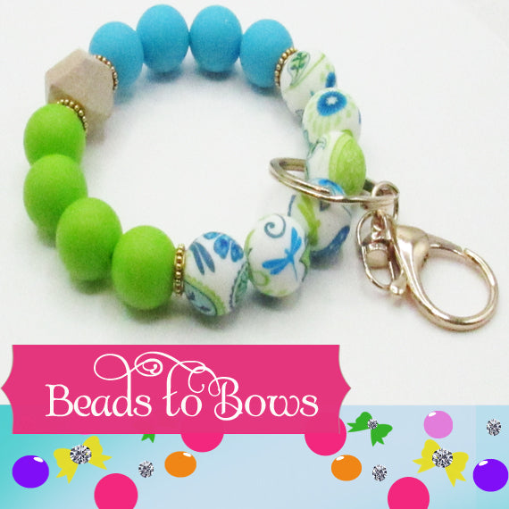 15mm Silicone Key Ring, Key Chain, Moms Gift, Silicone Wristlet, Teacher Gift