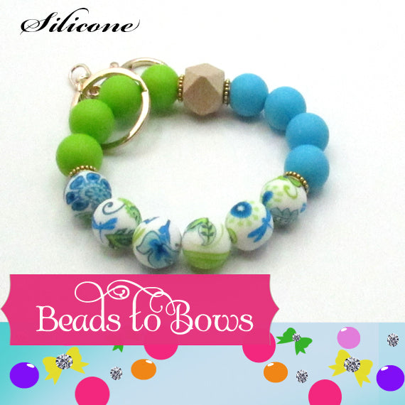 15mm Silicone Key Ring, Key Chain, Moms Gift, Silicone Wristlet, Teacher Gift