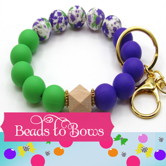 15mm Silicone Key Ring, Key Chain, Moms Gift, Silicone Wristlet, Teacher Gift