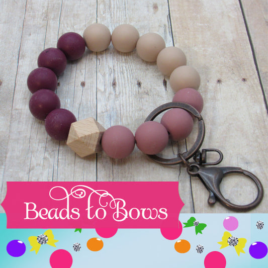 Silicone Key Ring, Key Chain, Moms Gift, Silicone Wristlet, Teacher Gift