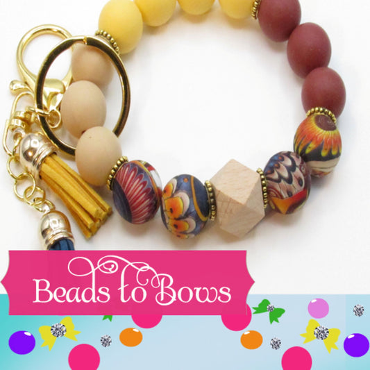 Silicone Key Ring, Key Chain, Moms Gift, Silicone Wristlet, Teacher Gift