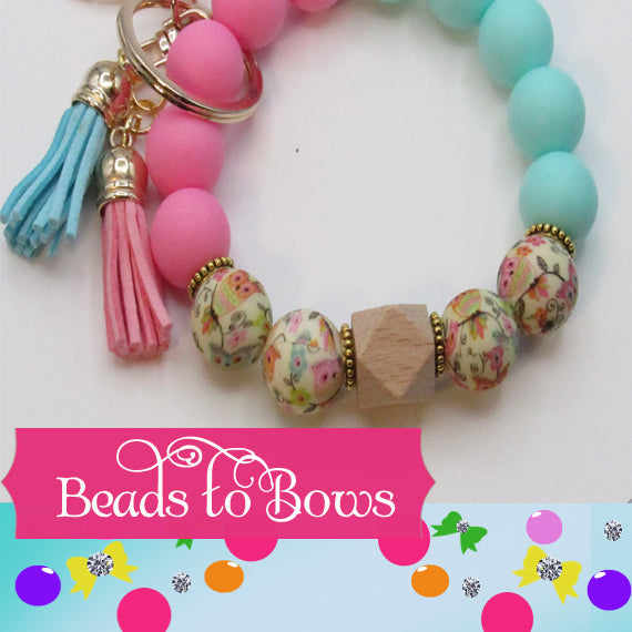 Silicone Key Ring, Key Chain, Moms Gift, Silicone Wristlet, Teacher Gift