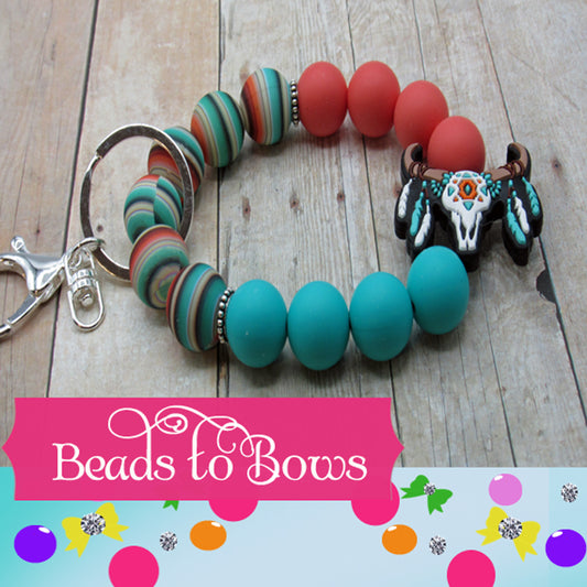 15mm Silicone Key Ring, Key Chain, Moms Gift, Silicone Wristlet, Teacher Gift