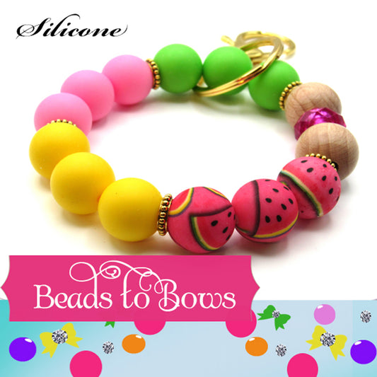 Silicone Key Ring, Key Chain, Moms Gift, Silicone Wristlet, Teacher Gift