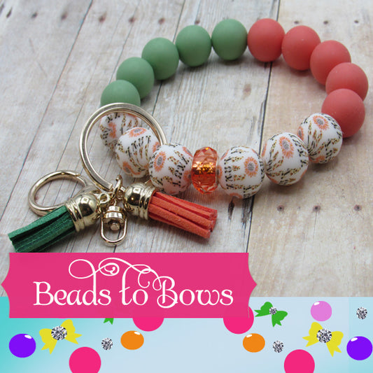 Silicone Key Ring, Key Chain, Moms Gift, Silicone Wristlet, Teacher Gift