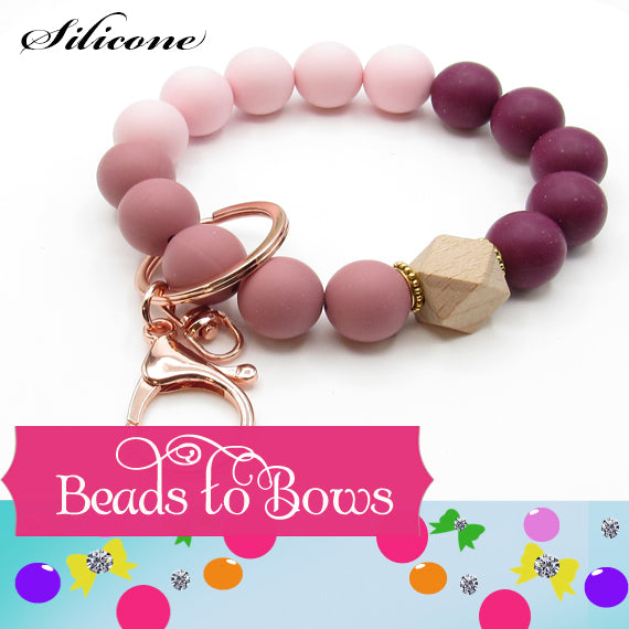 Silicone Key Ring, Key Chain, Moms Gift, Silicone Wristlet, Teacher Gift