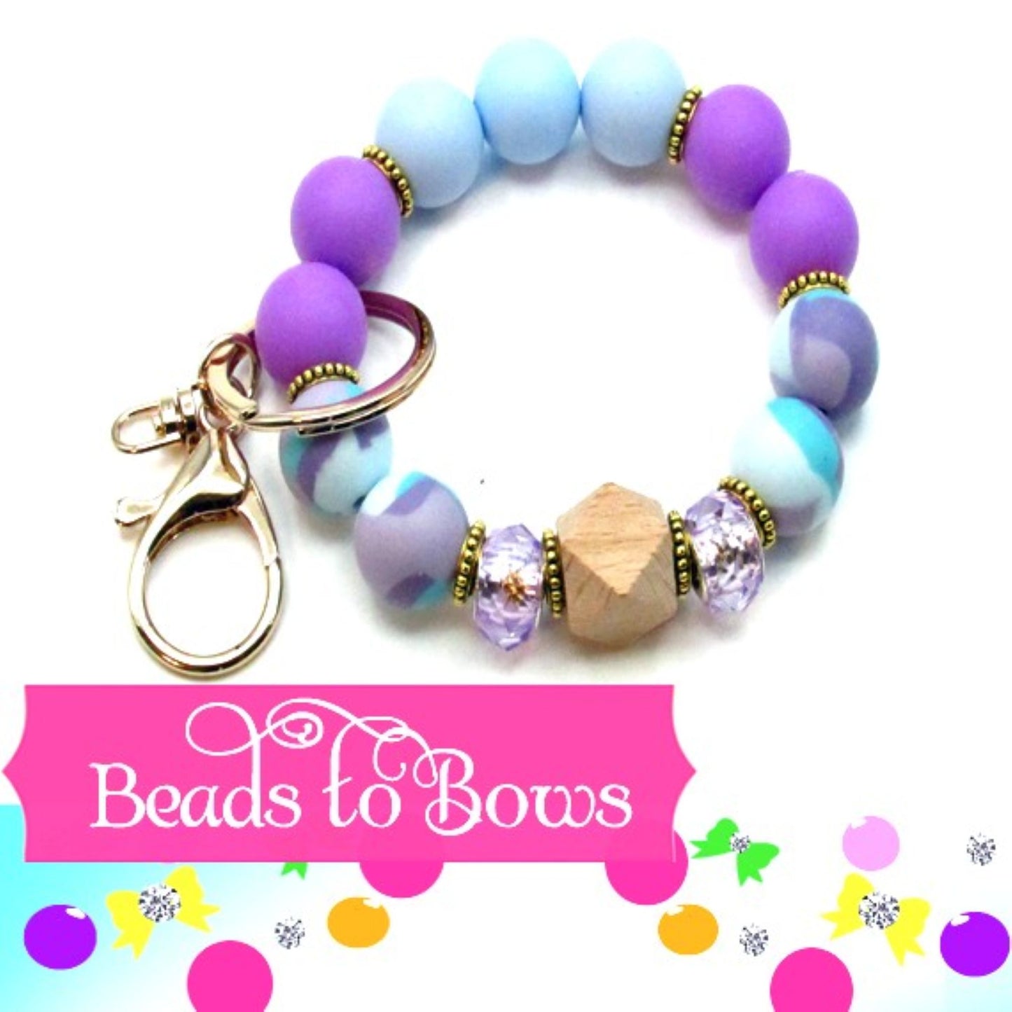 Silicone Key Ring, Key Chain, Moms Gift, Silicone Wristlet, Teacher Gift