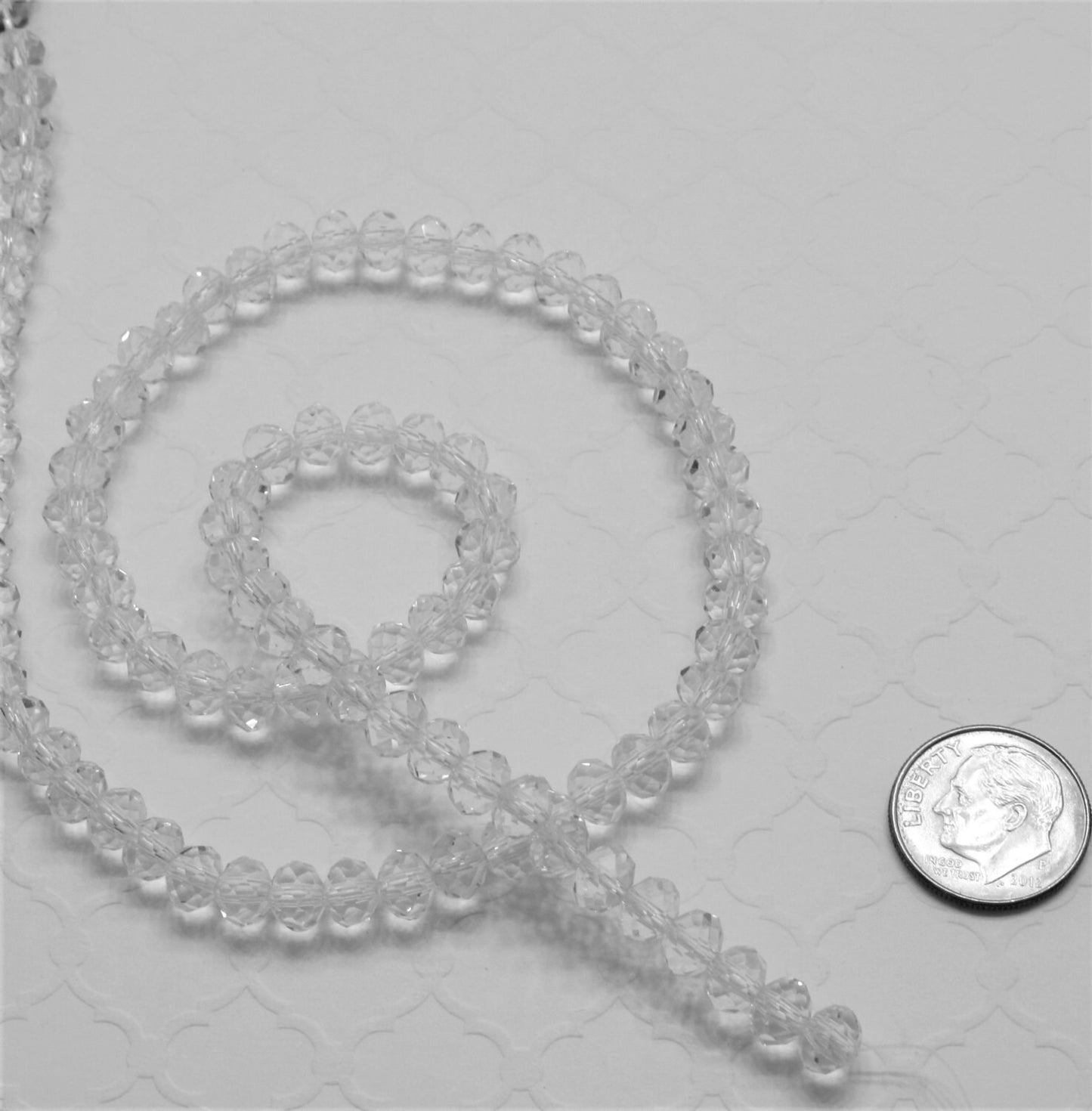 50 - 6mm X 4mm Crystal Clear Glass Beads, Imitate Austrian Crystal Beads, Faceted Rondelle Beads, Handmade Glass Beads, Jewelry Supply Beads