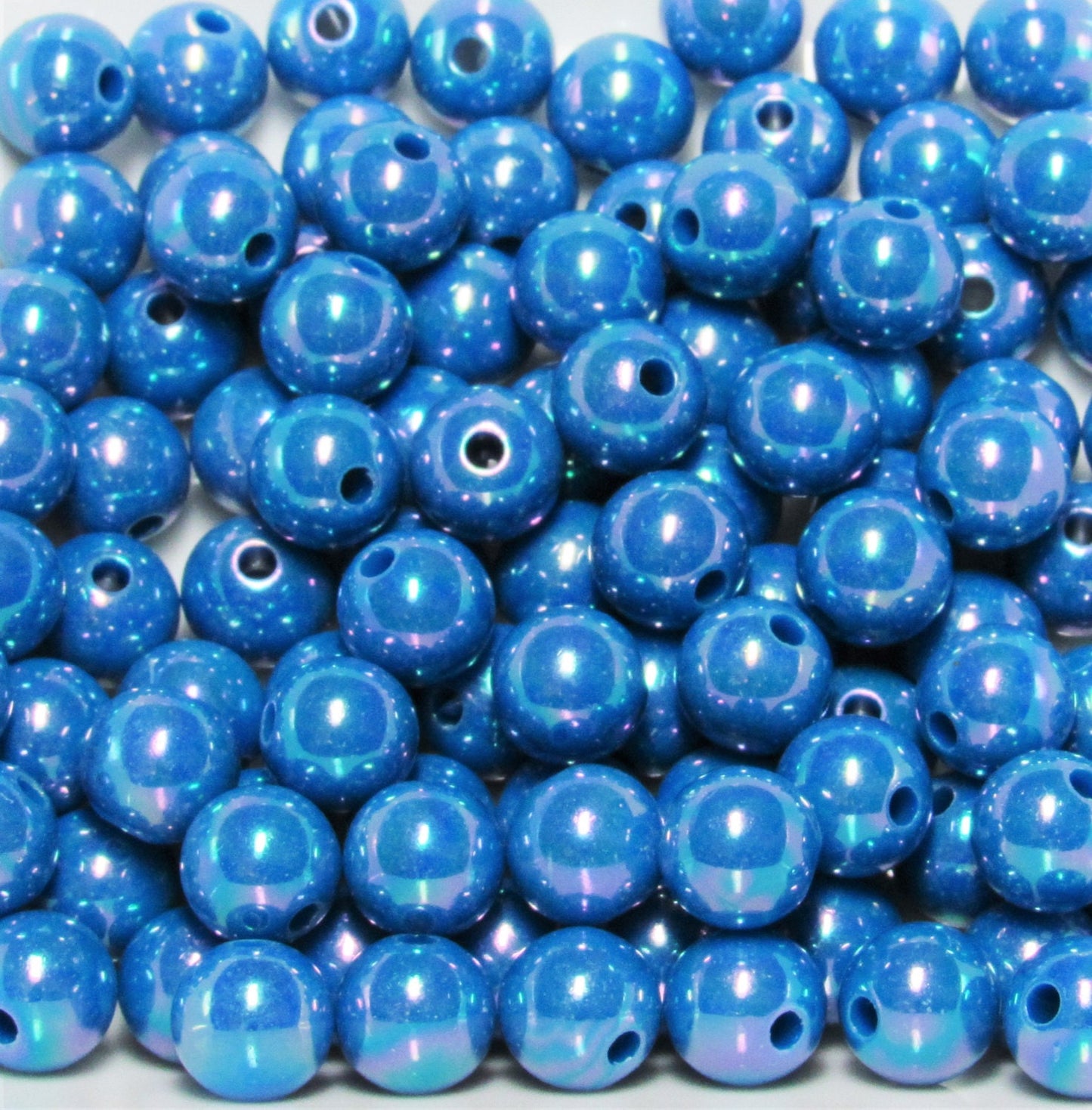 10mm Blue AB Bubblegum Beads,  Chunky Bubblegum Beads, Gumball Beads, Acrylic Beads, Fairy Kawaii Bead, Chunky Bubblegum Bead, Chunky Bead